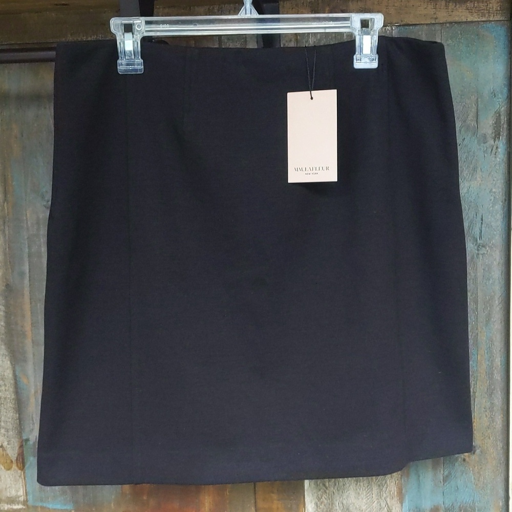 NWT M.M. LaFleur Crosby Skirt - Textured Ponte in Lava - 1+